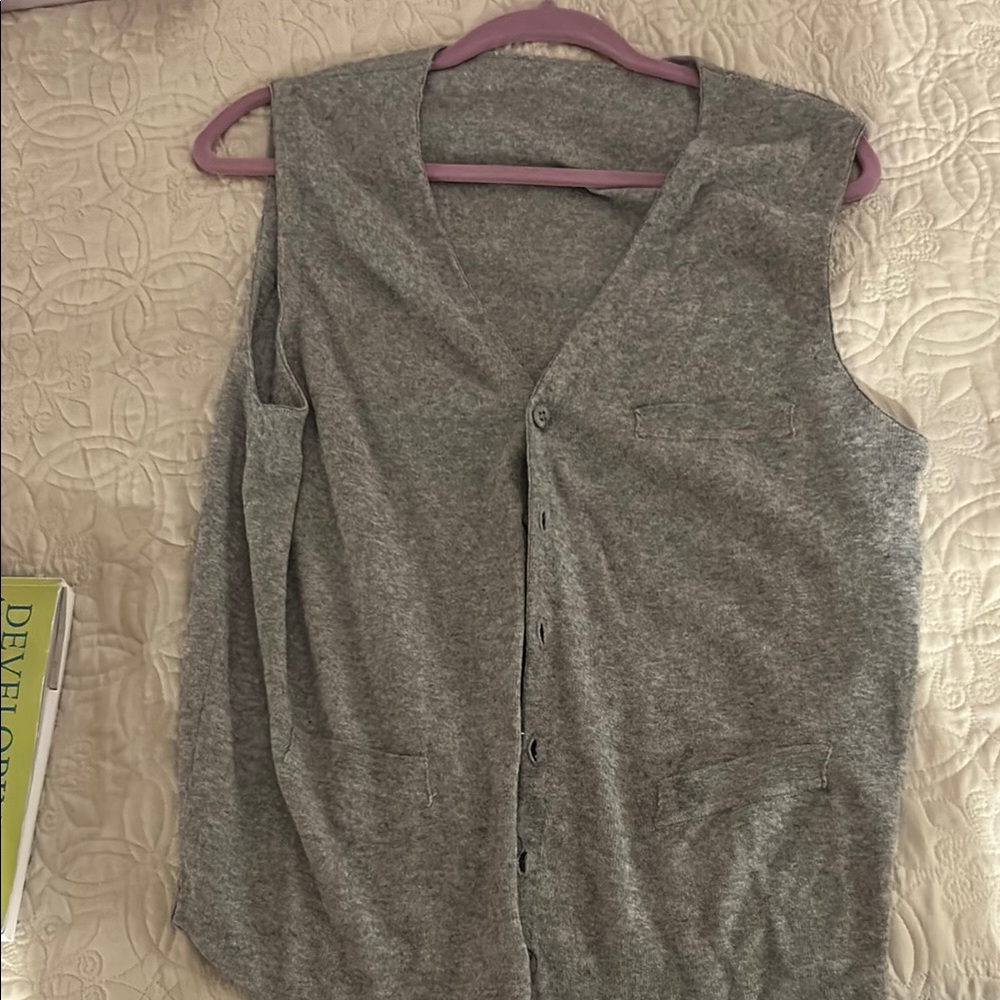 SuitSupply Gray Button-Up Vest